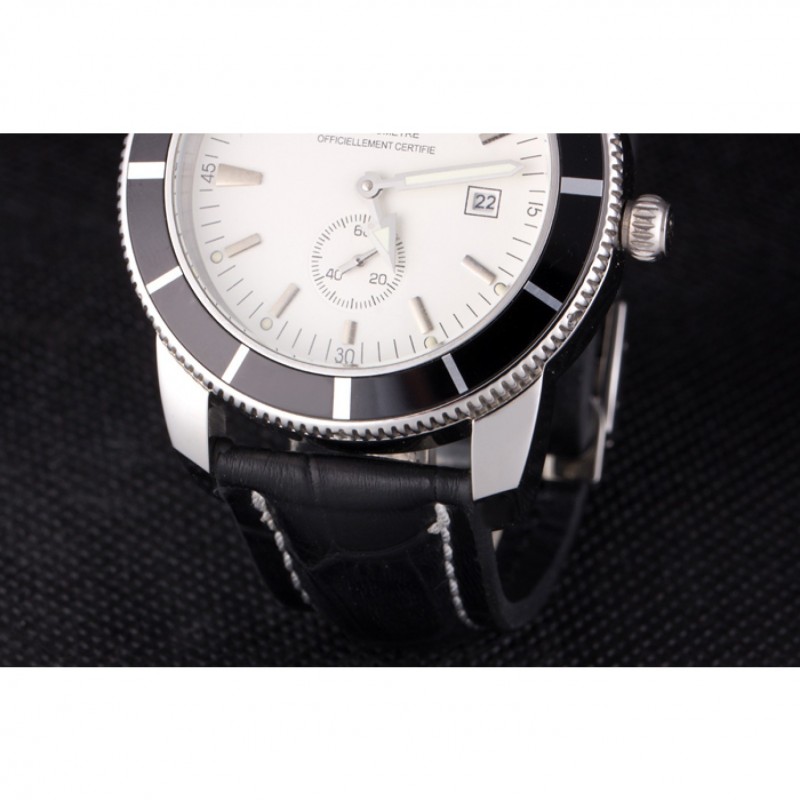 Breitling Certifie SuperOcean White Dial Black Watch-5