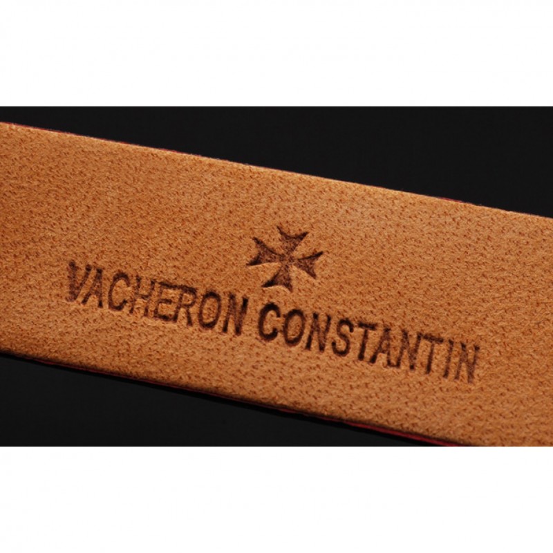 Vacheron Constantin Patrimony Diamond Rose Gold Dial Rich Maroon Leather Bracelet-3