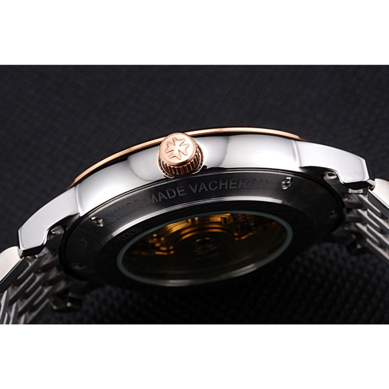 Vacheron Constantin Patrimony Silver Dial Rose Gold Case Two Tone Bracelet 62292-8