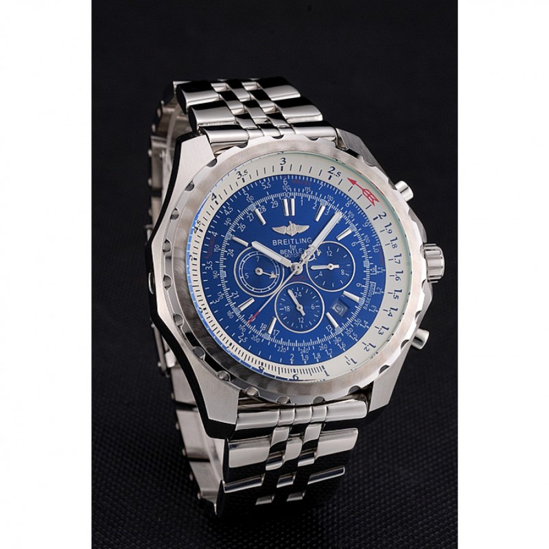 Luxury Breitling Bentley Motors T Blue Dial Stainless Steel Case And Bracelet 622222-2