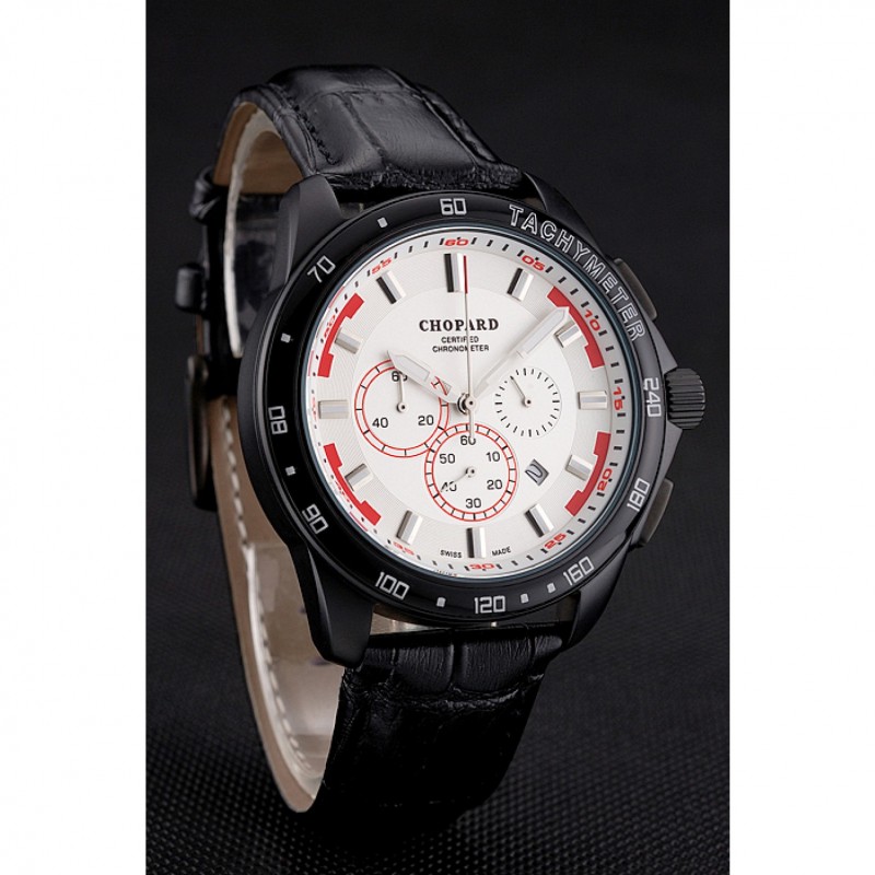 Chopard Mille Miglia GTS White Dial Black Leather Bracelet 1453999-1