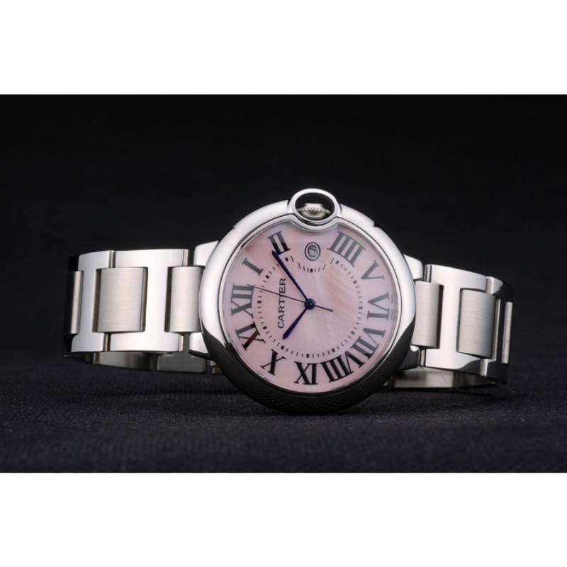 Cartier Ballon Bleu 42mm Pink Dial Stainless Steel Case And Bracelet-4