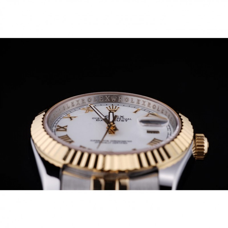 Rolex Datejust White Dial Ribbed Bezel 7451-7
