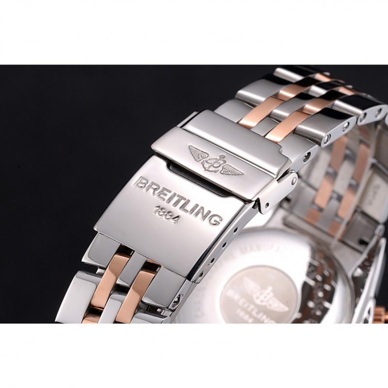 SS Replica Watches Breitling Chronomat 44 Blue Dial with White Subdials 2 Tone Stainless Steel Bracelet 622510-5