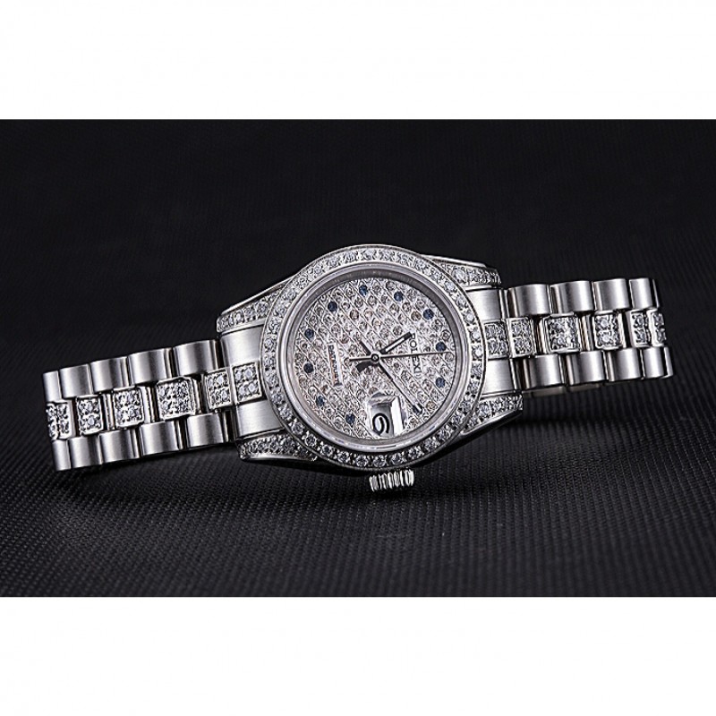 Swiss Rolex DateJust Diamond Dial Stainless Steel 622021-3