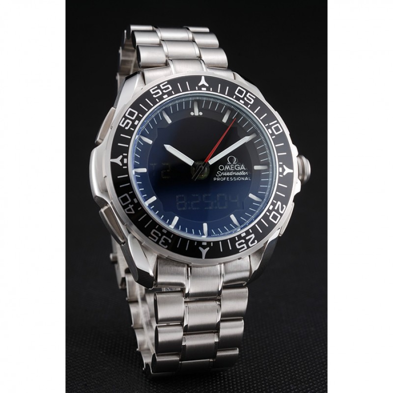 High Quality Omega Speedmaster Skywalker X-33 Black Dial White On Black Bezel Stainless Steel Case And Bracelet-2