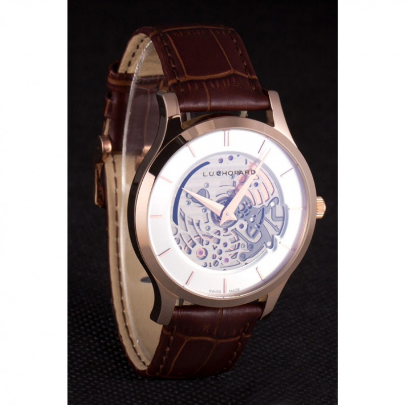 High Quality Replica Watches Chopard Skeletek Rose Gold Watch cp90 621369-2