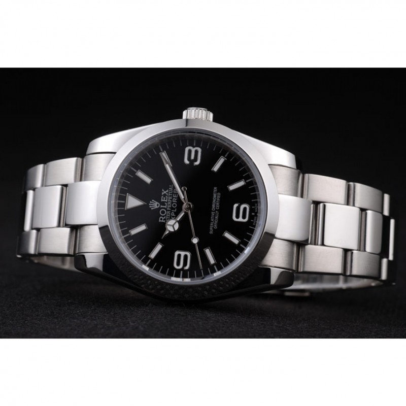 Rolex Explorer Polished Stainless Steel Black Dial 98087-4