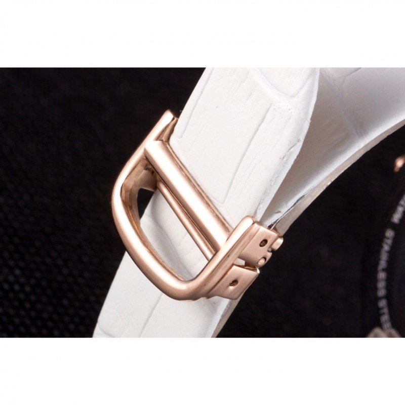 Luxury Replica Watches Cartier Ballon Bleu White Leather Strap 621449-7