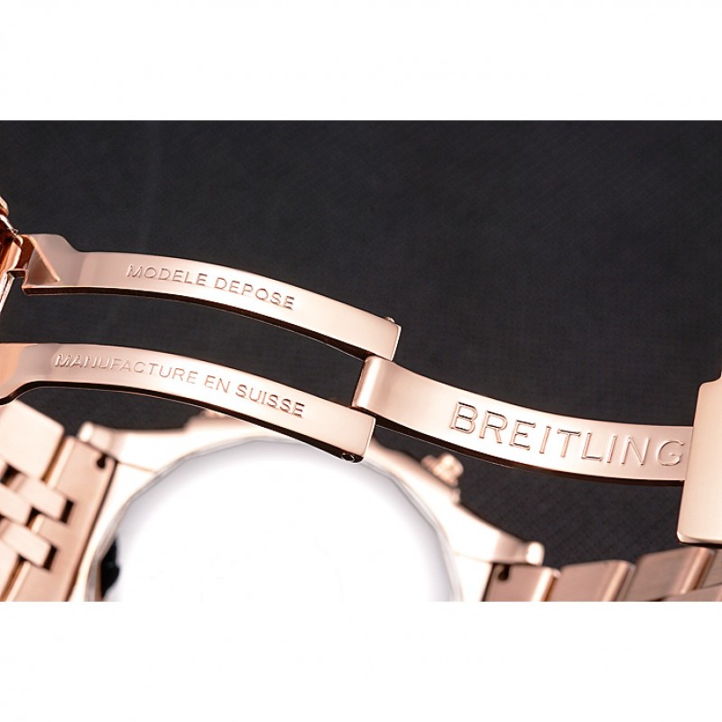 Breitling Chronomat 44 White Dial Rose Gold Bracelet 622518-5