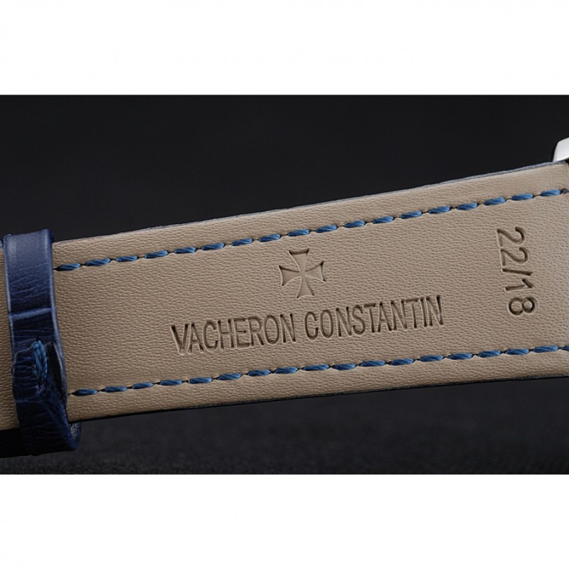 Best Patek Philippe Grand Complications Blue Dial Silver Case Blue Leather Bracelet 1454241-7