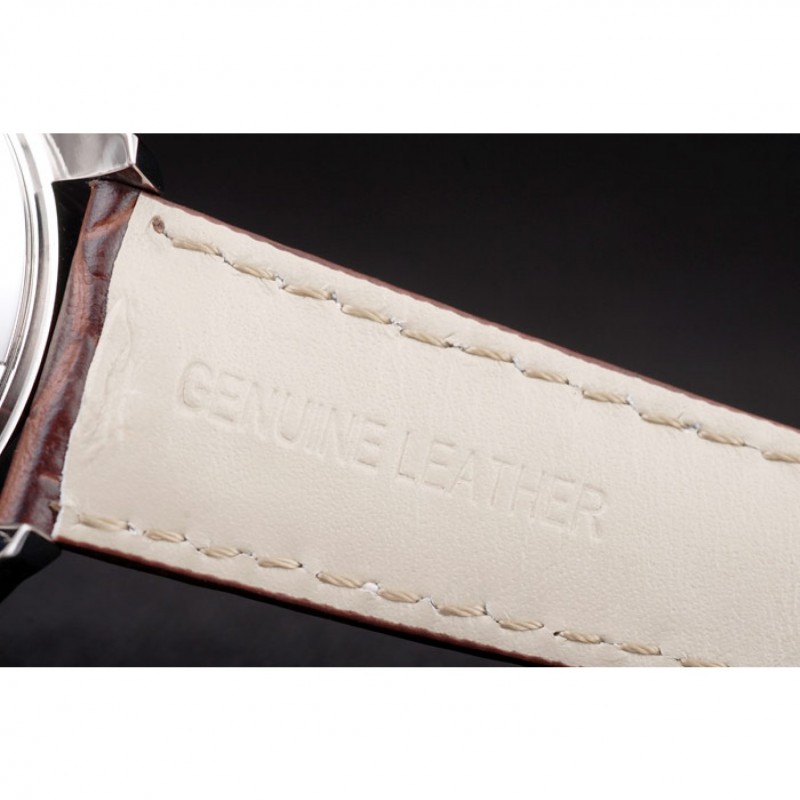 Tag Heuer Swiss Carrera Tachymeter Bezel Dark Brown Leather Strap White Dial-6