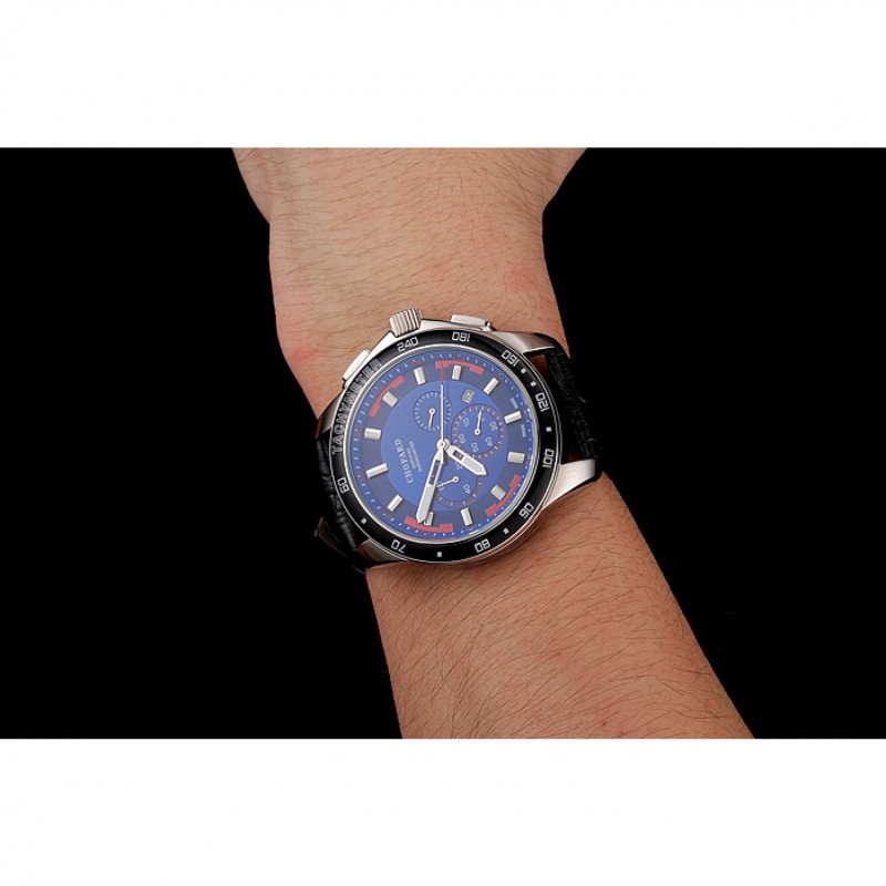 Chopard Mille Miglia GTS Blue Dial Black Leather Bracelet 1453998-8
