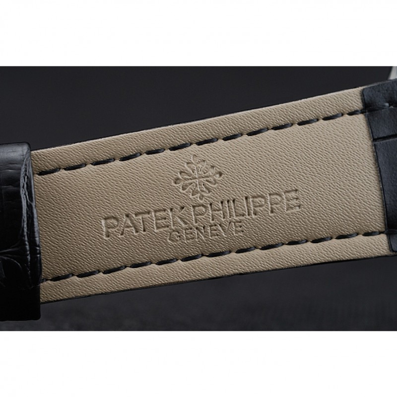 Patek Philippe Grand Complications Black Skeleton Dial Stainless Steel Case Black Leather Strap 1453812-7
