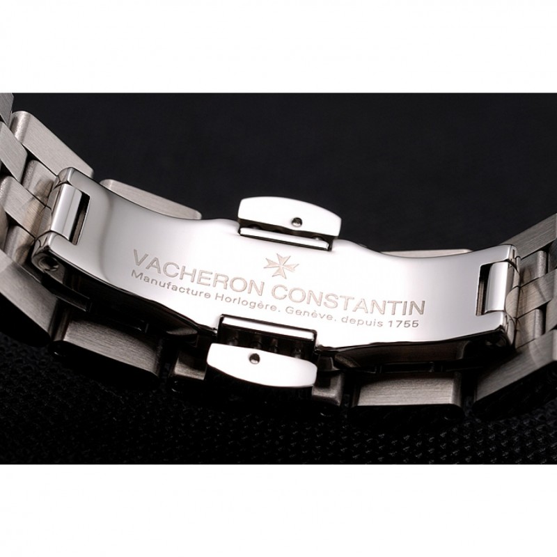 Swiss Vacheron Constantin Patrimony Traditionnelle Chronograph White Dial Stainless Steel Case And Bracelet 1453755-6