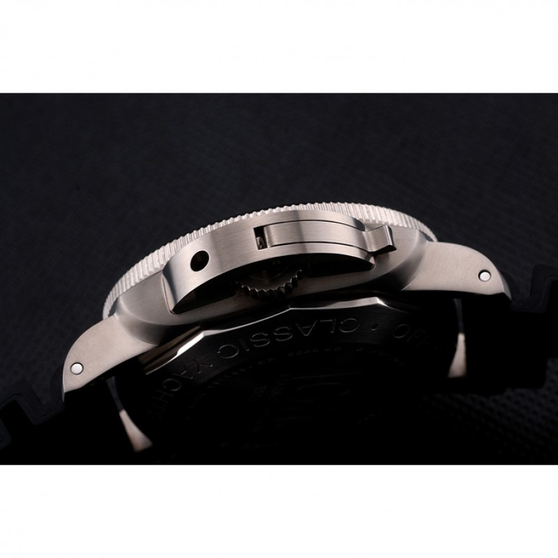 Best Replica Watches Swiss Panerai Luminor Submersible Black Dial Stainless Steel Case Black Rubber Strap-8