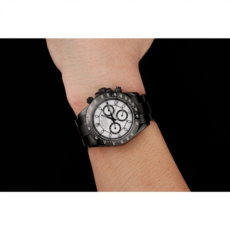 Rolex Daytona Midnight White Dial Black Staineless Steel Bracelet 1454021-8