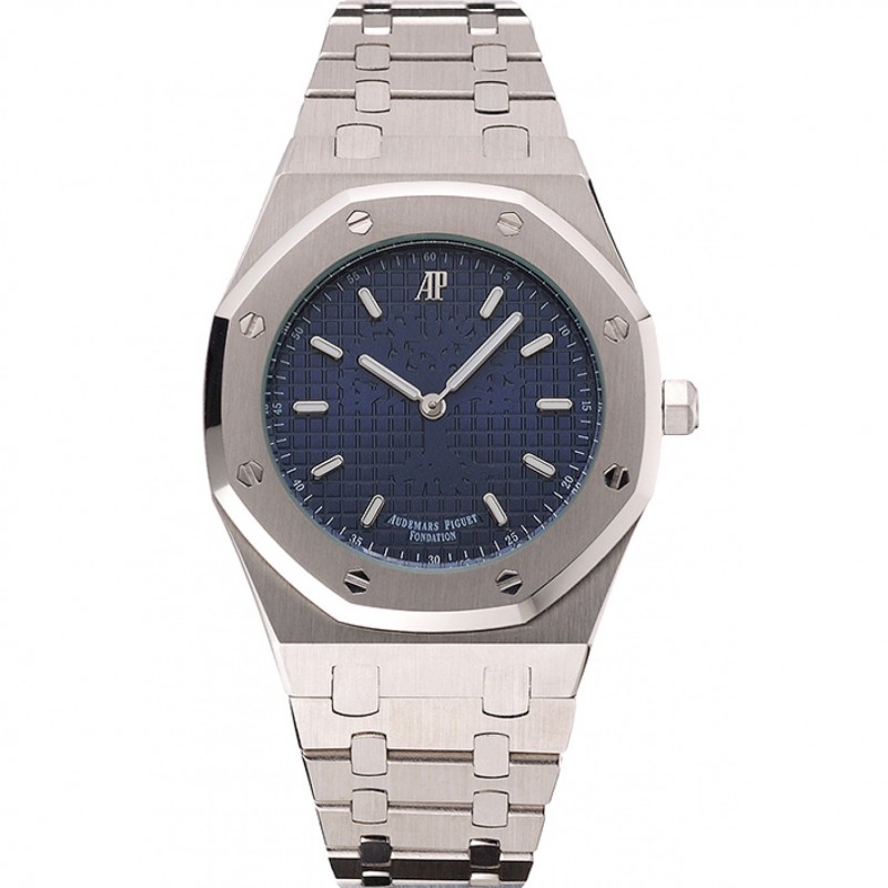 AAA Audemars Piguet Royal Oak Fondation Blue Dial Stainless Steel Case And Bracelet-0