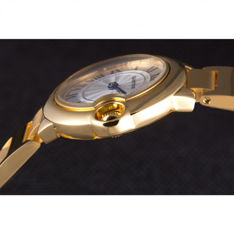 Cartier Ballon Bleu 42mm White Dial Gold Case And Bracelet-5