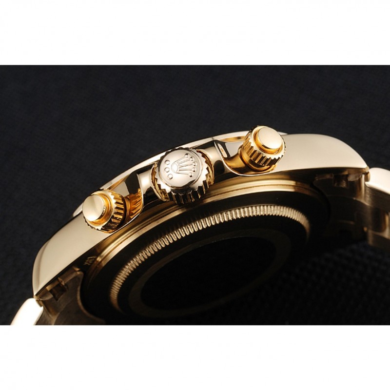 Rolex Cosmograph Daytona Brown Dial Diamond Numerals Gold Case And Bracelet 1454245-7