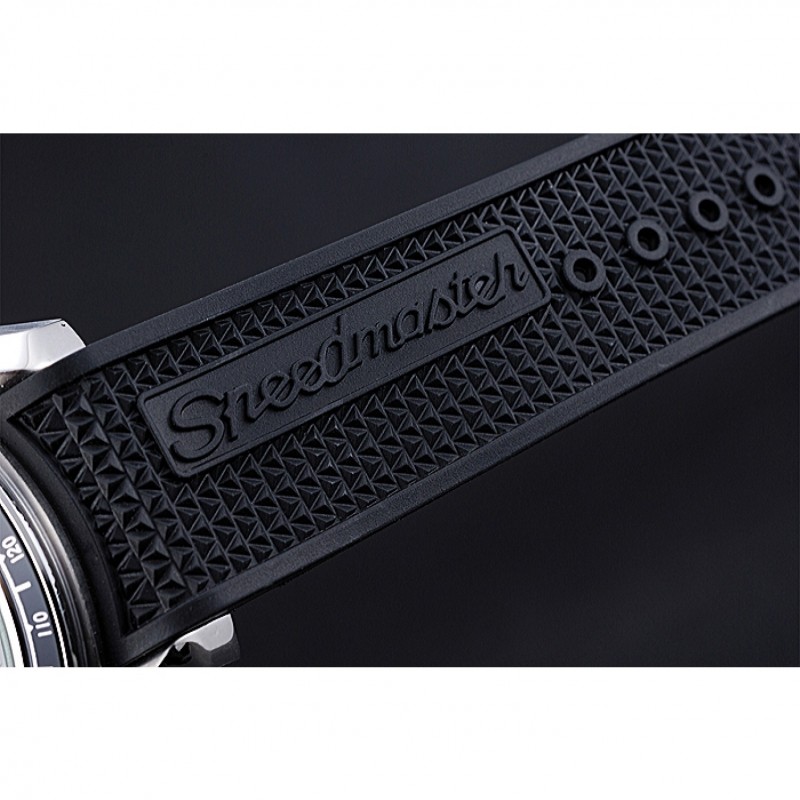 Omega Speedmaster Black Rubber Strap White Dial 622040-8