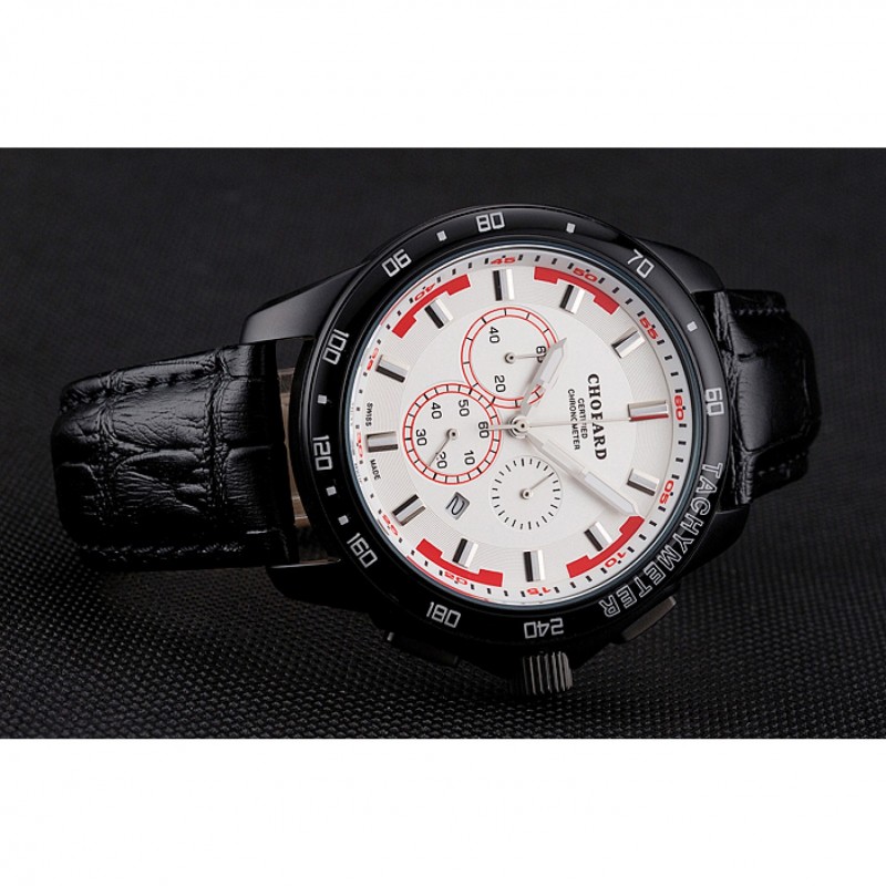Chopard Mille Miglia GTS White Dial Black Leather Bracelet 1453999-2