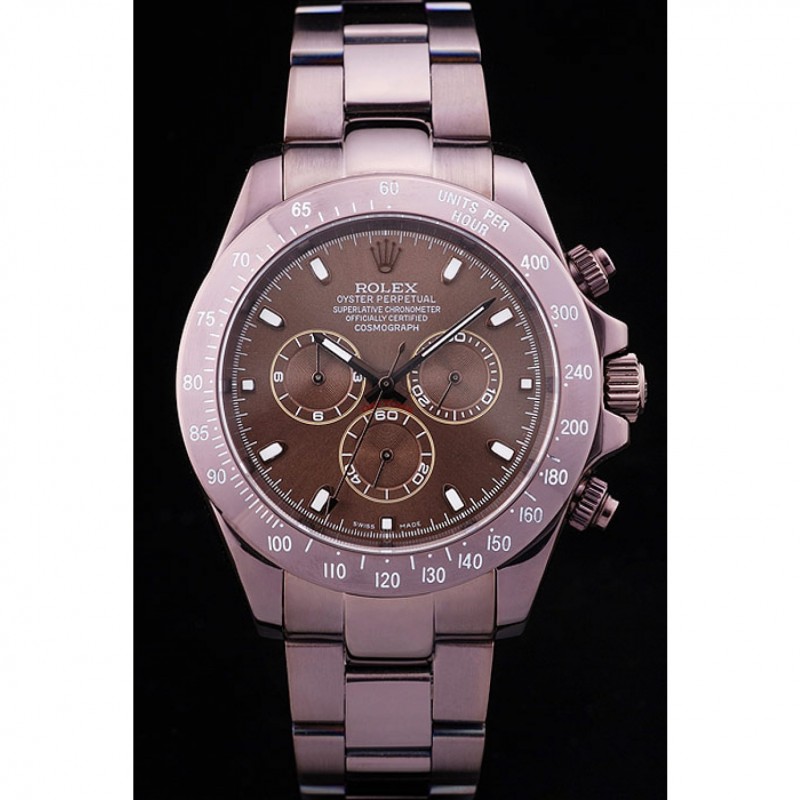 Rolex Daytona Copper Stainless Steel Bezel Brown Dial 7477-1