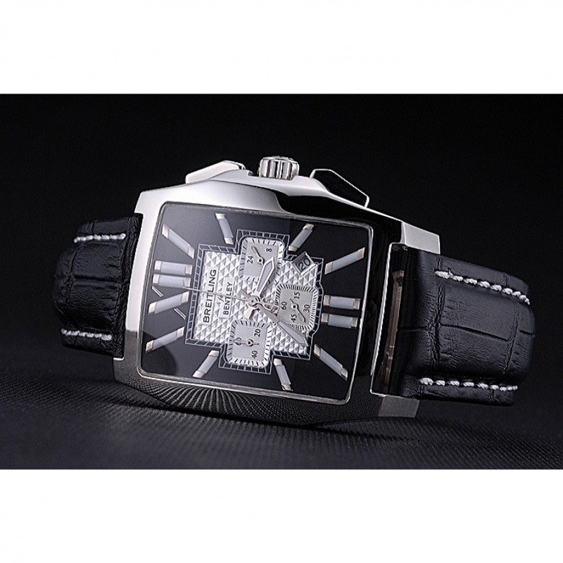 Breitling Bentley Flying B Chronograph Leather Bracelet Watch 622330-3