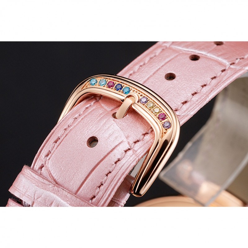 Franck Muller Double Mistery 4 Saisons White Dial Rose Gold Case Light Pink Leather Strap-5