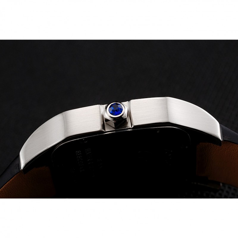 High End Replica Watches Cartier Santos 100 Polished Stainless Steel Bezel 621931-7