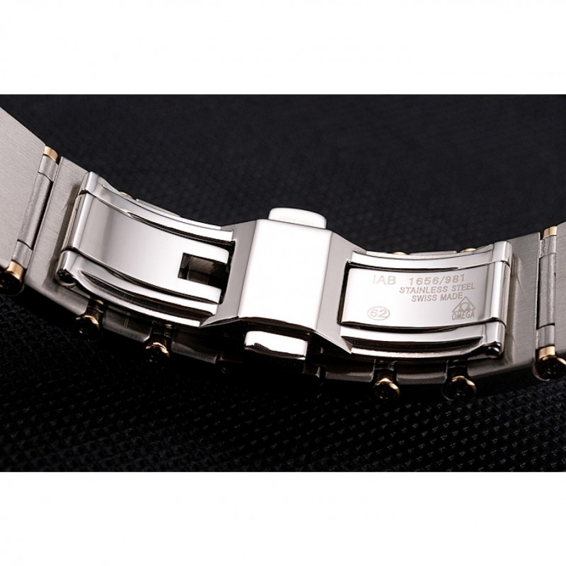 Swiss Omega Constellation White Dial Stainless Steel Case Gold Bezel Two Tone Bracelet-6