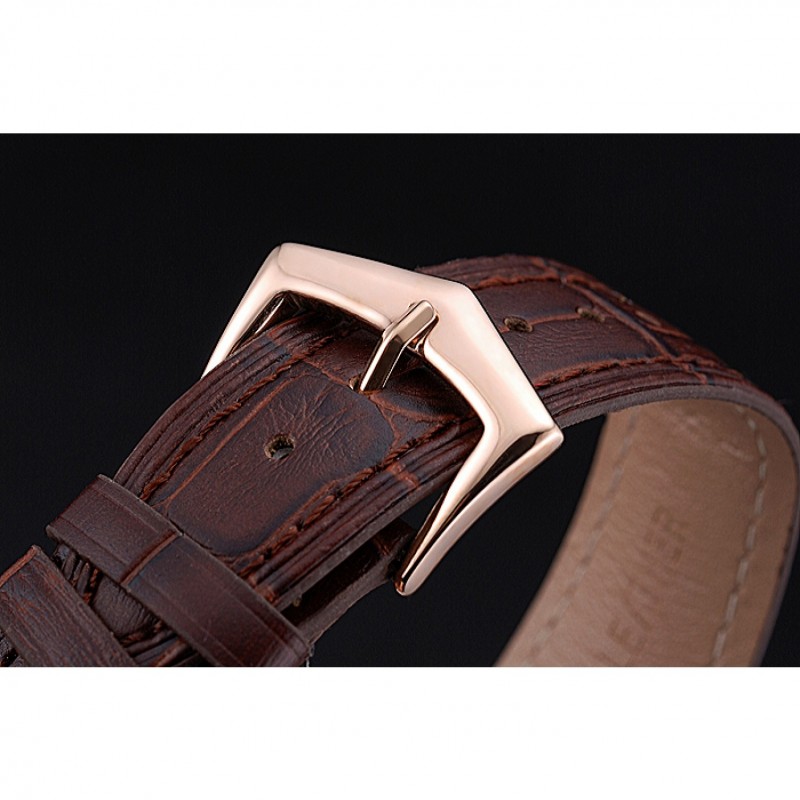 Patek Philippe Grand Complications Gold Case White Dial Arabic Numerals Brown Leather Bracelet 622255-5