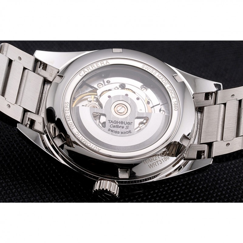 Swiss Tag Heuer Carrera Calibre 5 Silver Dial Stainless Steel Case And Bracelet-7