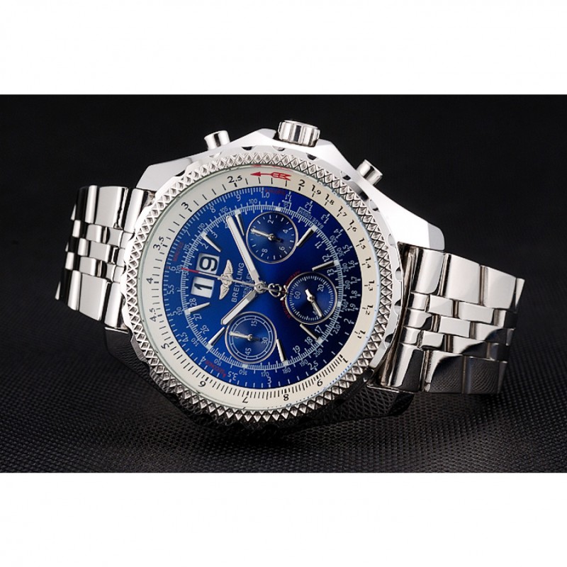 Breitling Bentley 6.75 Speed Blue Dial Stainless Steel Case And Bracelet 622214-4