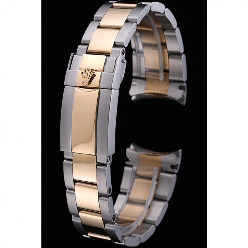 Rolex Plated Yellow Gold and Stainless Steel Link Bracelet 622485-1