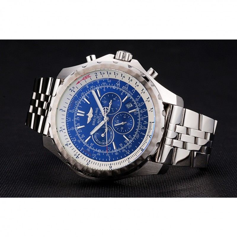 Luxury Breitling Bentley Motors T Blue Dial Stainless Steel Case And Bracelet 622222-3