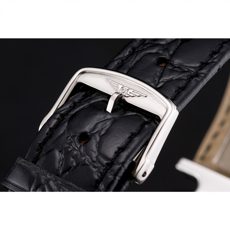 SS Swiss Longines Grande Classique White Dial Roman Numerals Stainless Steel Case Black Leather Strap-5