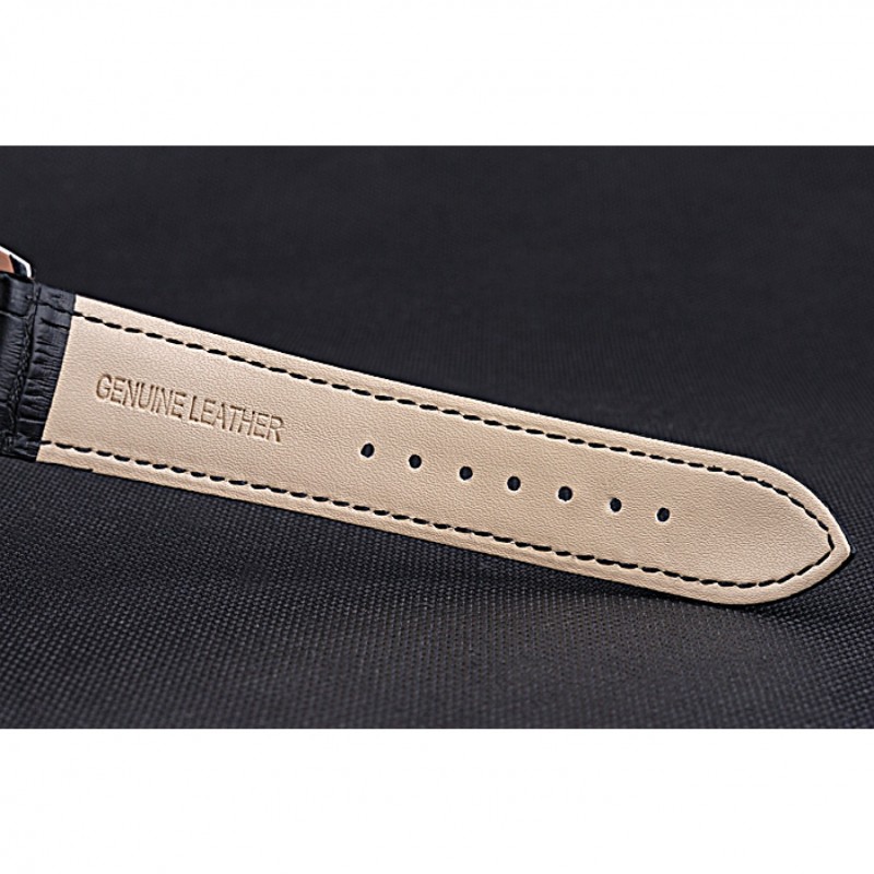 Patek Philippe Geneve Grand Complications Black Dial Stainless Steel Bezel Black Leather Band 622153-5