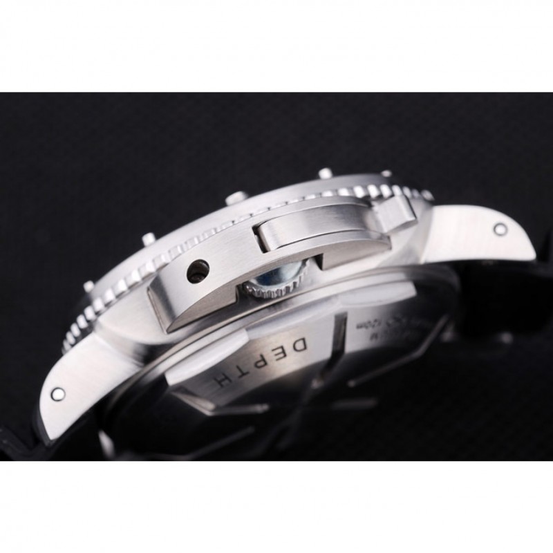 Panerai Luminor Submersible Black Dial Black Rubber Bracelet-8