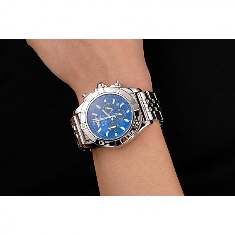 Breitling Chronomat 44 Blue Dial with Black Subdials Stainless Steel Bracelet 622508-8