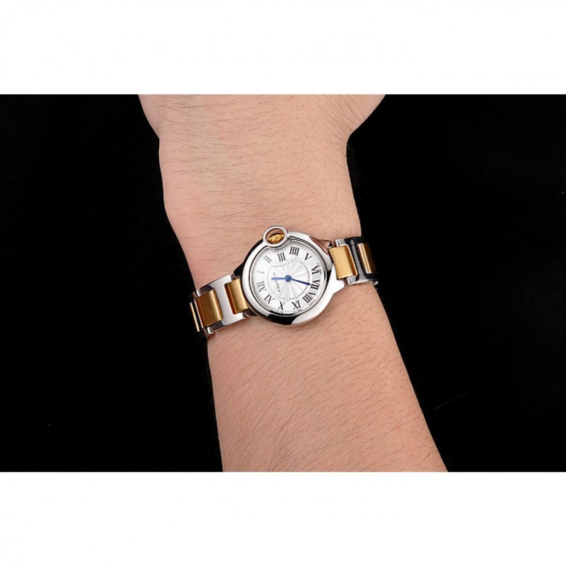 Cartier Ballon Bleu 30mm White Dial Stainless Steel Case Two Tone Bracelet-8