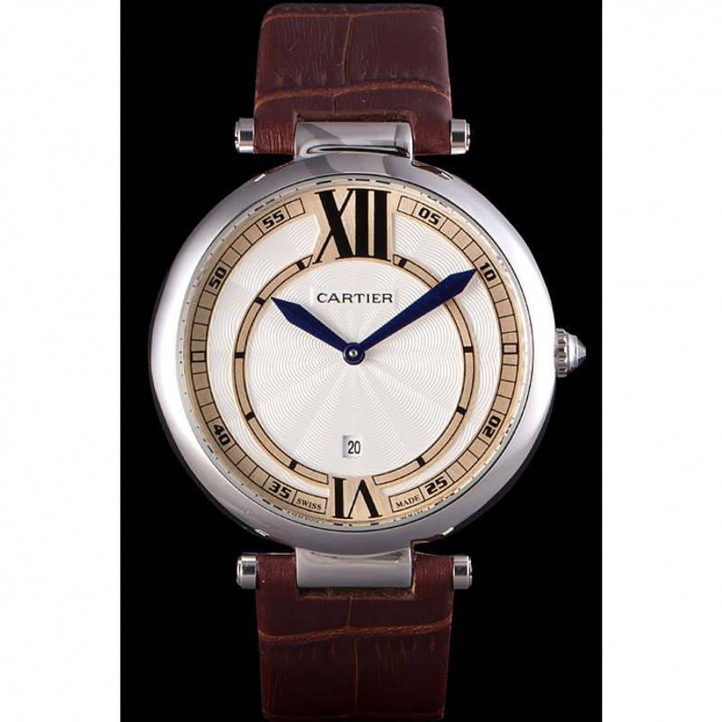 Cartier Ballon Bleu Brown Leather Strap 621448-1
