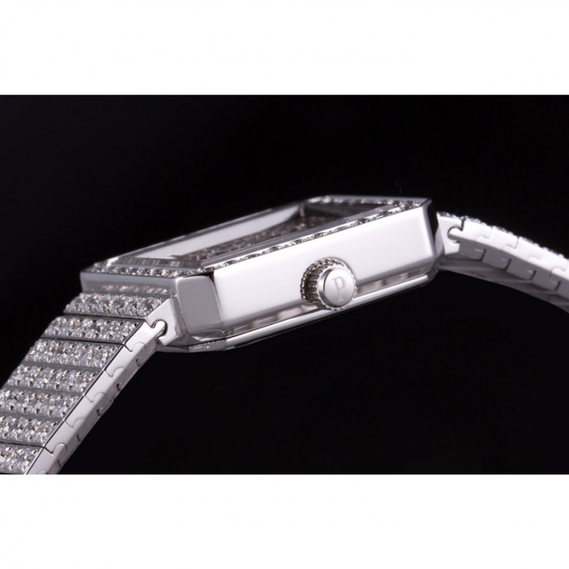 Piaget Swiss Limelight Diamonds Encrusted Stainless Steel Watch 80294-5