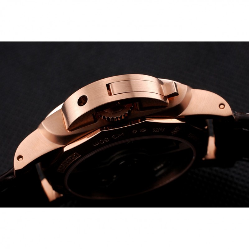 Swiss Panerai Luminor Marina 1950 3 Days Oro Rosso Brown Dial Rose Gold Case Brown Leather Strap-8