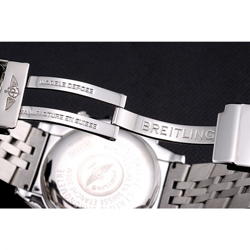 Breitling Chronomat Certifie Black Dial Stainless Steel Bracelet 622426-6