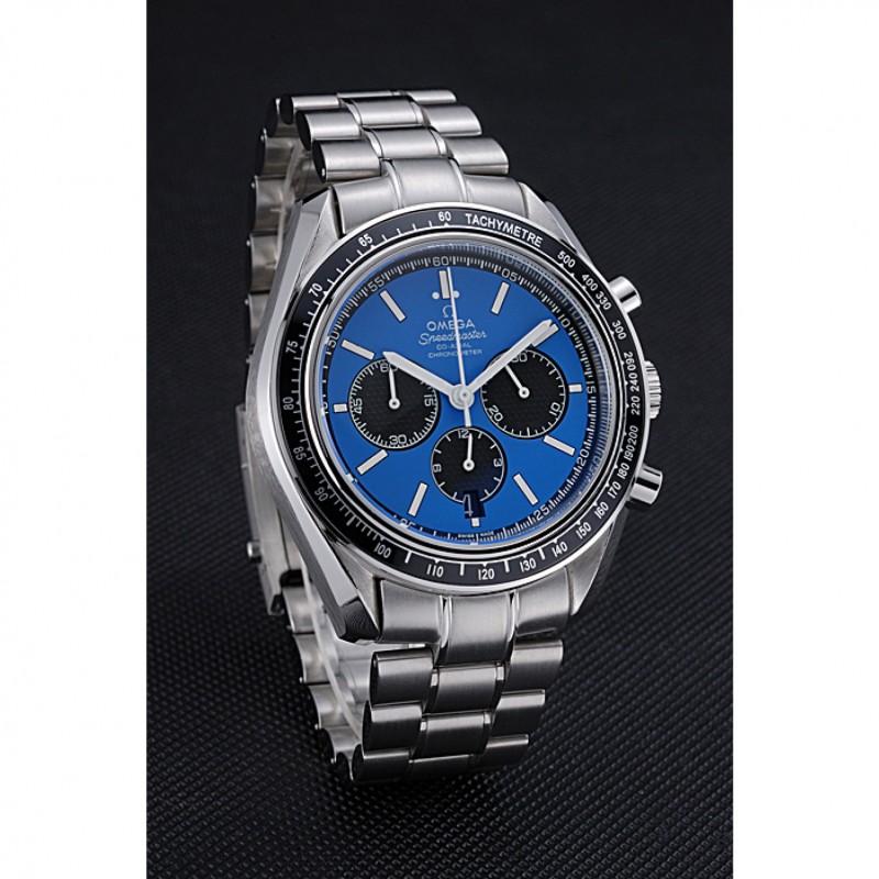 Omega Speedmaster Blue Grey Stainless Steel Strap 622053-2