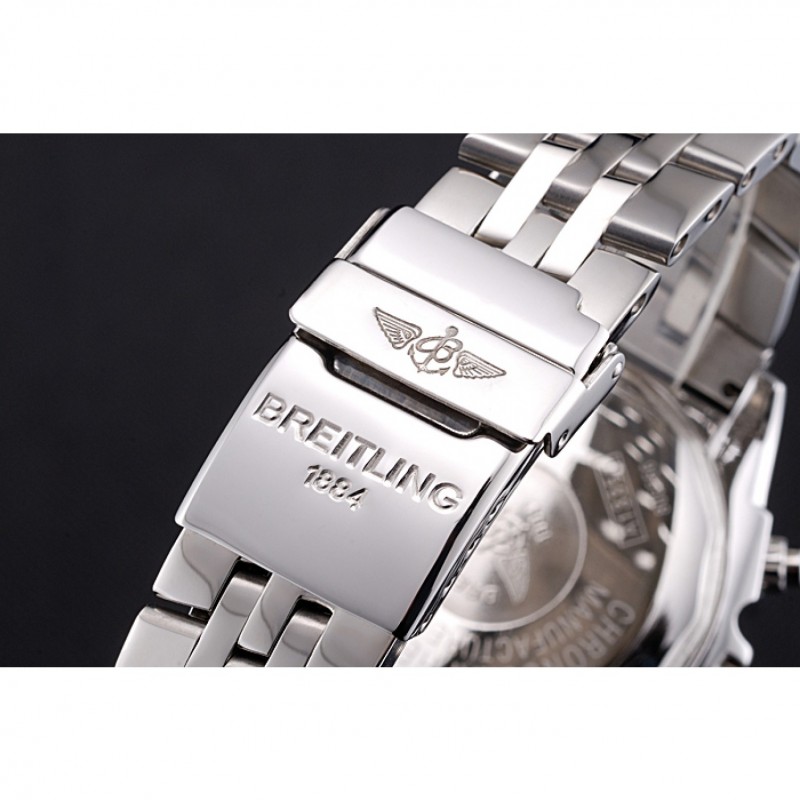 Breitling Chronomat Certifie Black Dial Stainless Steel Bracelet 622426-5