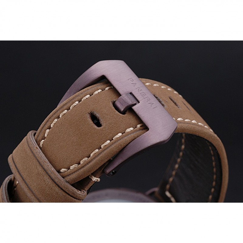Panerai Radiomir Brown Stainless Steel Bezel Brown Leather Bracelet 622324-5