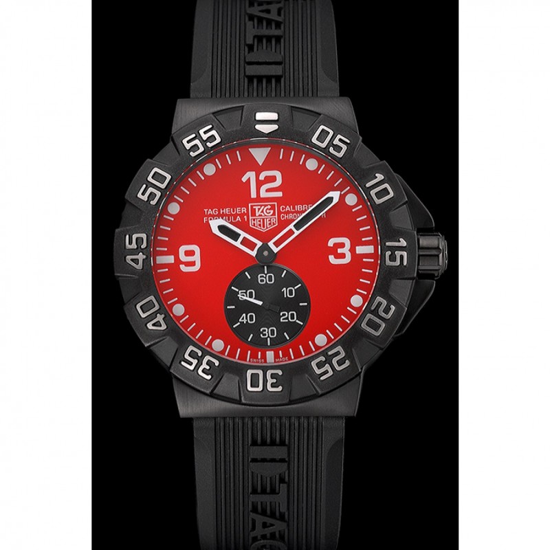 Tag Heuer Formula One Grande Date Red Dial Rubber Bracelet 622277-1