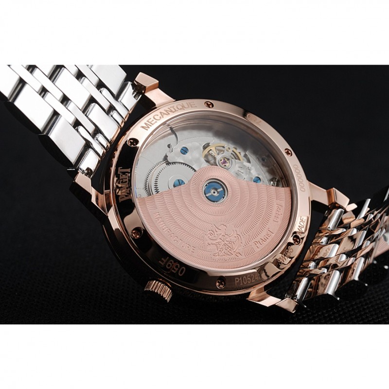 Piaget Altiplano White Dial Rose Gold Case Two Tone Stainless Steel Bracelet 1454231-8
